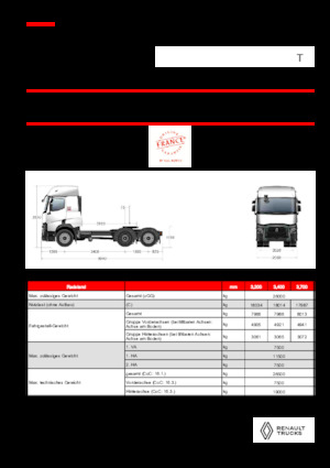 Trattori stradali Renault T T6X2 LOW 11L E6