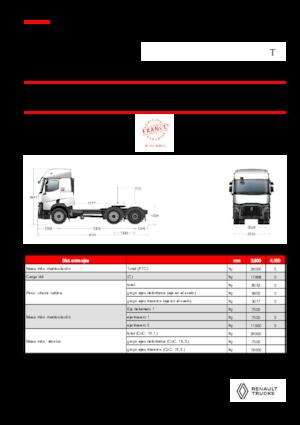 Trattori stradali Renault T T6X2 PUSHER 11L E6