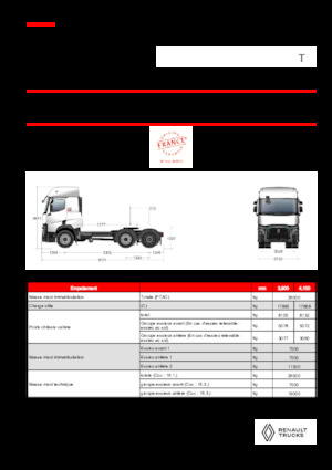 Trattori stradali Renault T T6X2 PUSHER 13L E6