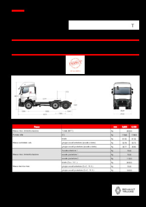 Trattori stradali Renault T T6X2 PUSHER 13L E6