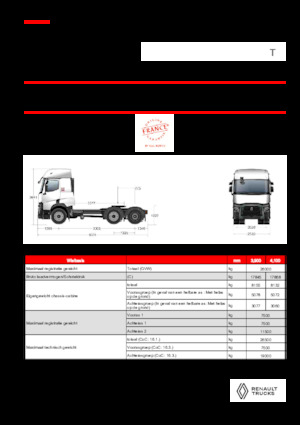 Trattori stradali Renault T T6X2 PUSHER 13L E6