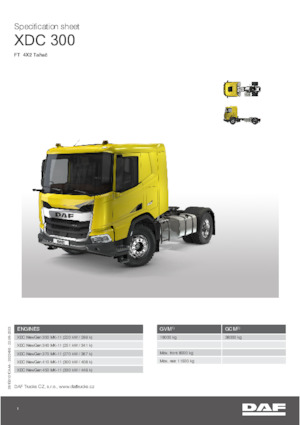 Trattori stradali DAF XDC 300 FT