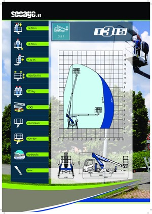 Piattaforme aeree telescopiche autocarrate Socage T315 ForSte
