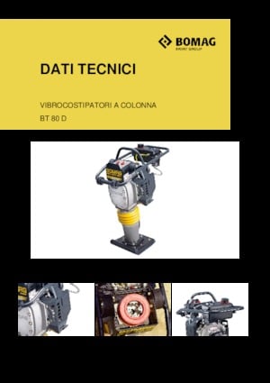 Costipatori Diesel e Benzina Bomag BT 80 D