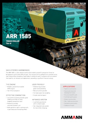 Compattatori stradali vibranti per trincee/misti Ammann ARR 1585 T4f