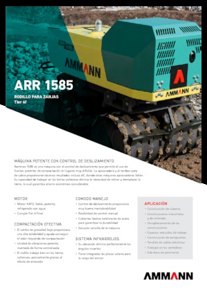 Compattatori stradali vibranti per trincee/misti Ammann ARR 1585 T4f