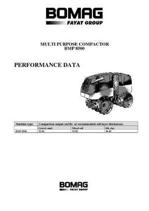 Compattatori stradali vibranti per trincee/misti Bomag BMP 8500