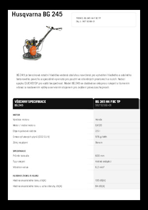 Lisciatrici Husqvarna BG 245