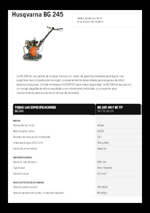 Lisciatrici Husqvarna BG 245