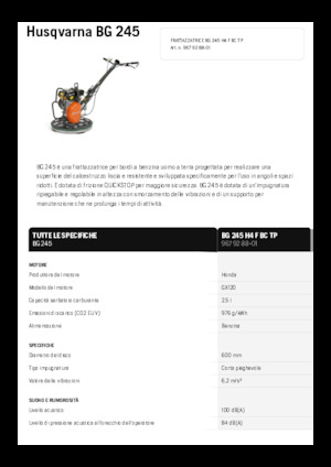 Lisciatrici Husqvarna BG 245