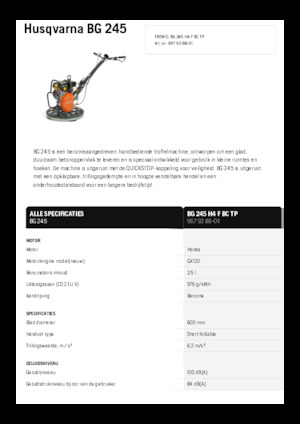 Lisciatrici Husqvarna BG 245