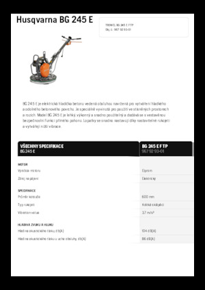 Lisciatrici Husqvarna BG 245E