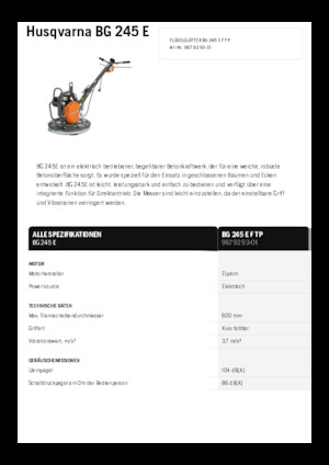 Lisciatrici Husqvarna BG 245E