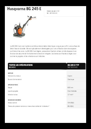 Lisciatrici Husqvarna BG 245E