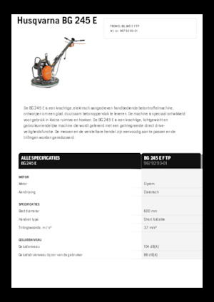 Lisciatrici Husqvarna BG 245E