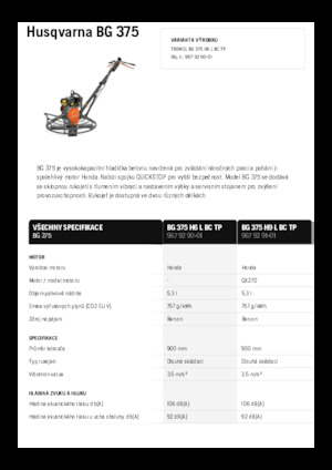 Lisciatrici Husqvarna BG 375