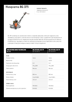 Lisciatrici Husqvarna BG 375