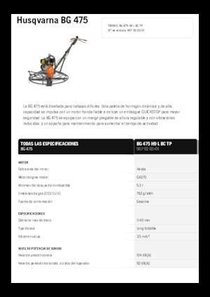 Lisciatrici Husqvarna BG 475