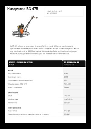 Lisciatrici Husqvarna BG 475