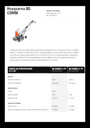 Lisciatrici Husqvarna BG COMBI