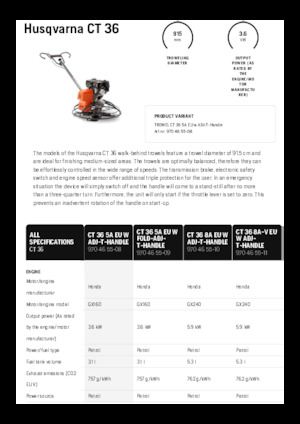 Lisciatrici Husqvarna CT 36
