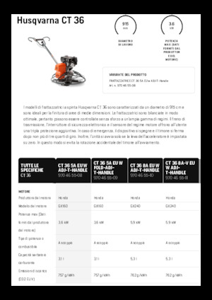 Lisciatrici Husqvarna CT 36