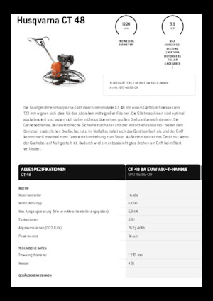 Lisciatrici Husqvarna CT 48