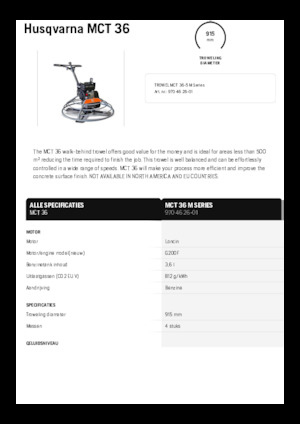 Lisciatrici Husqvarna MCT 36