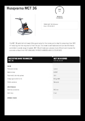 Lisciatrici Husqvarna MCT 36