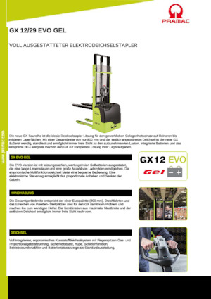 Impilatori Walkie PRAMAC Lifter GX 12/29 Evo Gel