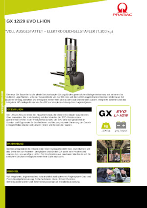 Impilatori Walkie PRAMAC Lifter GX 12/29 Evo Li-Ion