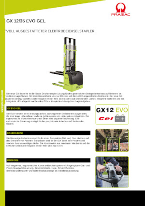 Impilatori Walkie PRAMAC Lifter GX 12/35 Evo Gel