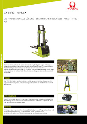 Impilatori Walkie PRAMAC Lifter LX 14/42 Triplex