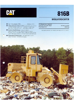 Compattatori per discariche Caterpillar 816 B