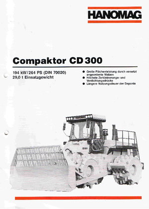 Compattatori per discariche Hanomag CD 300