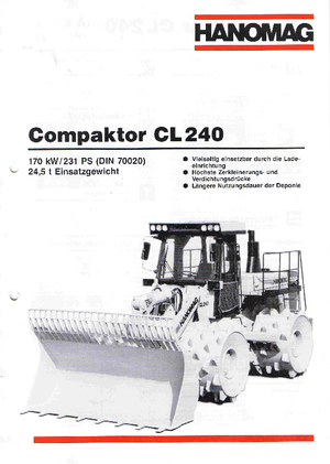 Compattatori per discariche Hanomag CL 240