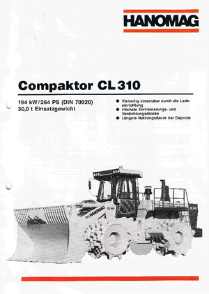 Compattatori per discariche Hanomag CL 310