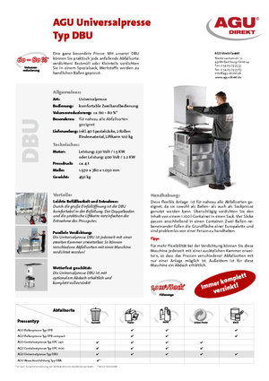 Presse per rifiuti AGU DBU-Tandem