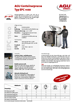 Presse per rifiuti AGU EPC 1100