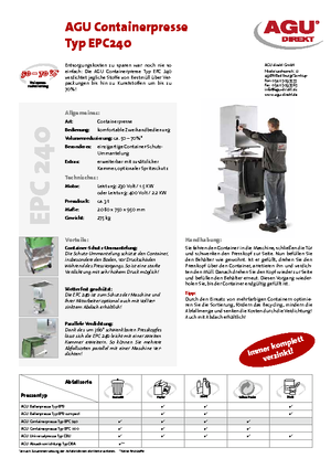 Presse per rifiuti AGU EPC 240