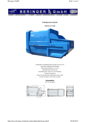Presse per rifiuti Beringer reducer x 4 ergo MB
