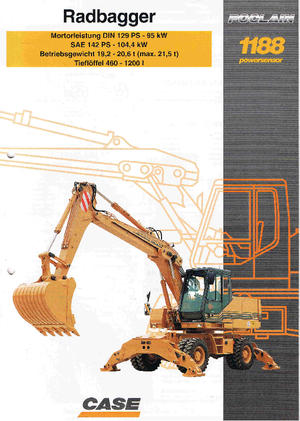 Escavatori gommati Case Poclain 1188 PM 4A