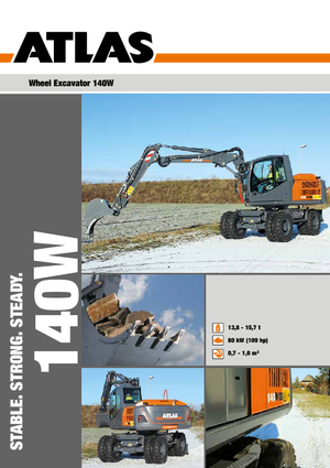 Escavatori gommati Atlas 140 W