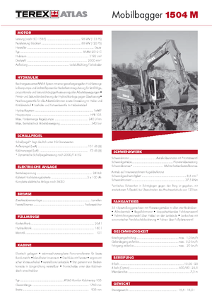 Escavatori gommati Atlas 1504 M