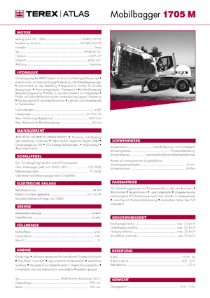 Escavatori gommati Atlas 1705 M