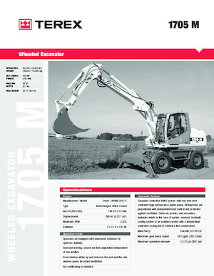 Escavatori gommati Terex 1705M