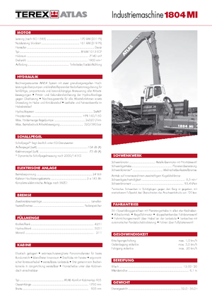 Escavatori gommati Atlas 1804 MI