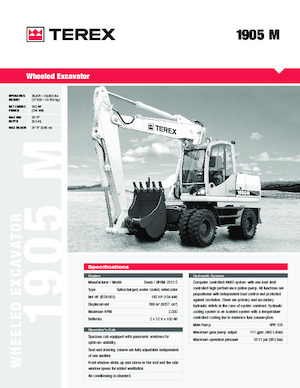 Escavatori gommati Terex 1905M