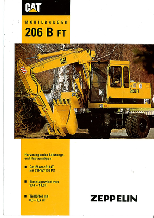 Escavatori gommati Caterpillar 206B
