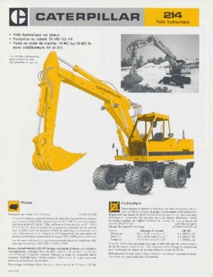 Escavatori gommati Caterpillar 214